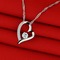 lila Silber Herzform eingelegten Diamanten Schmuck Frauen Halskette & Anhänger - Seite 3
