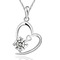 Frauen lila Crystal Heart-shaped Silber Halskette & Anhänger - Seite 1