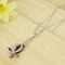 Mode lila eingelegten Diamant Insekt Silber Halskette & Anhänger - Seite 4