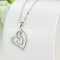 Heart-shaped Frauen kurze Intarsien Diamant Halskette & Anhänger Silber - Seite 2