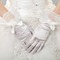 Dicke Volle finger Schmetterlingsknoten Taft Vintage Hochzeit Handschuhe