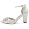 Stiletto Sandalen wasserdicht Strass Satin Braut Hochzeit Party Mode Schuhe - Seite 3