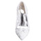 Frühlingsspitzeflacher Mund zeigte einzelne Schuhe gestickte weiße Hochzeitsschuhe der Blumenhohen absätze - Seite 3