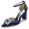 Stiletto Sandalen wasserdicht Strass Satin Braut Hochzeit Party Mode Schuhe - Seite 10