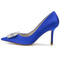 Damen Satin Stöckelabsatz High Heel Geschlossene Zehe Mit Strass Party High Heels - Seite 3
