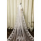 Einschichtiger Spitzenschleier Hochzeitszubehör Braut weißer Elfenbeinschleier mit Metallhaarkammschleier - Seite 4