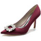 Damen Satin Stöckelabsatz High Heel Geschlossene Zehe Mit Strass Party High Heels - Seite 8