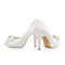 Weiße Hochzeit High Heels Satin Seide Hochzeitsschuhe Stiletto Schuhe für Frauen - Seite 3