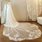 Weißer elfenbeinfarbener Vintage-Spitzenschleier, kirchlicher Hochzeitsschleier, luxuriöser Schleppschleier - Seite 2