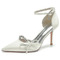 Satin Stiletto Hochzeitsschuhe Bogen Knoten Hochzeit High Heels