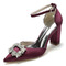 Stiletto Sandalen wasserdicht Strass Satin Braut Hochzeit Party Mode Schuhe - Seite 8