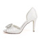 Satin Strass Fisch Mund Schuhe Braut Hochzeit High Heels - Seite 2