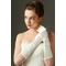 Geeignete Lange Satin Elfenbein Winter Volle finger Hochzeit Handschuhe