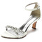 Satin Hochzeit Damenschuhe Plattform High Heel offene Zehen Sandalen