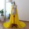 Schwarzer Chiffon Bühnen Performance Cape Mantel Hochzeit Brautmantel - Seite 4