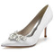 Spitzkante Schnalle Strass Stilettos Hochzeit High Heels Bankettschuhe - Seite 2