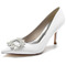 Damen Satin Stöckelabsatz High Heel Geschlossene Zehe Mit Strass Party High Heels - Seite 6