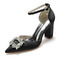 Stiletto Sandalen wasserdicht Strass Satin Braut Hochzeit Party Mode Schuhe - Seite 7