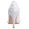 Frühlingsspitzeflacher Mund zeigte einzelne Schuhe gestickte weiße Hochzeitsschuhe der Blumenhohen absätze - Seite 4
