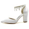 Spitz Strass Damenschuhe Hochzeit Pfennigabsatz Brautjungfernschuhe