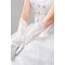 Halle Formell Lange Satin Applike Volle finger Hochzeit Handschuhe - Seite 3