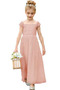 Blumenmädchenkleid Knöchellang Applike Quadrat Durchsichtige Ärmel Natürliche Taille - Seite 6