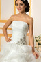 Pick-Ups Sweep Zug Schlicht Sommer Organza Strand Brautkleid - Seite 4
