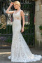Frühling V-Ausschnitt Applike Spitze Ärmellos Sexy Brautkleid - Seite 2
