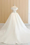 Bateau Applike Spitzen-Overlay Natürliche Taille A-Linie Brautkleid - Seite 2