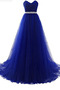 Ballkleid Tüll Perlengürtel Natürliche Taille Gerüscht Rücken Schnürung - Seite 8