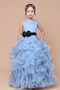Ärmellos Reißverschluss Knöchellang Puffy Frühling Blumenmädchenkleid - Seite 5