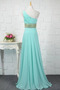 Natürliche Taille moderne Chiffon Ärmellos Gerüscht A-Linie Abendkleid - Seite 3