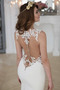 Brautkleid Satin Natürliche Taille Petite Typ Juwel Ärmellos Outdoor - Seite 4