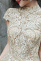 Brautkleid Reißverschluss Natürliche Taille Hoher Kragen Strand - Seite 4