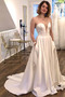 Brautkleid Satin Schlicht Drapierung Sweep Zug Natürliche Taille - Seite 4