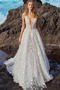 Brautkleid Tüll Elegant A-Linie Natürliche Taille Spitze Outdoor - Seite 3