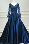 Spitzen-Overlay Lange Ärmel Schmuck dekorativ Mieder Frühling Ballkleid - Seite 4