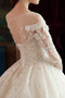 Brautkleid Lange Ärmel Formell Winter Strand A-Linie Spitze - Seite 4