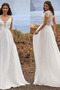 Brautkleid A-Linie Luxus Natürliche Taille Sweep Zug Durchsichtige Rücken - Seite 3