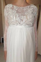 Brautkleid Empire Applike Ärmellos Wadenlang Schlicht Durchsichtige Rücken - Seite 4