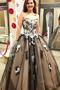 bandage Spitzen-Overlay Herz-Ausschnitt Tüll Bodenlang Ballkleid - Seite 1