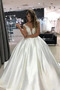 Brautkleid Formell Tiefer V-Ausschnitt Satin Halle Mittelgröße - Seite 3