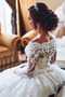 Natürliche Taille Durchsichtige Ärmel im Freien Lange Ärmel Vintage Brautkleid - Seite 4