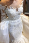 Brautkleid Formell Spitze Durchsichtige Rücken T-Shirt Meerjungfrau - Seite 3