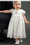 Taufe Kleid Spitzen-Overlay Natürliche Taille Juwel Kurze Ärmel - Seite 5