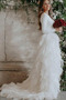 Brautkleid Winter Natürliche Taille A-Linie Mittelgröße Gericht Schleppe - Seite 1