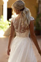 Brautkleid Strand Elegant Tiefer V-Ausschnitt Bodenlang Sommer - Seite 3