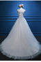 Schmetterlingsknoten V-Ausschnitt Natürliche Taille Sweep Zug Outdoor Brautkleid - Seite 2