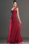 Ein Schulter Chiffon Elegant Rubin Dünn Natürliche Taille Abendkleid - Seite 2