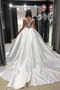 Brautkleid Formell Tiefer V-Ausschnitt Satin Halle Mittelgröße - Seite 2